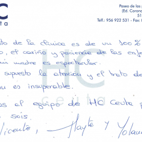 Gracias a todo el equipo de HC Ceuta ...